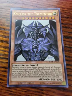 Yugioh Obelisk The Tormentor JMPS-EN004 Ultra Rare Limited Edition LP - Image 1