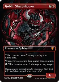 Goblin Sharpshooter (0136) (Borderless) Special Guests SPG - NM - FREE SHIPPING - Image 1