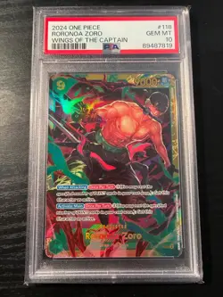 2024 One Piece RORONOA ZORO OP06 118 SEC PSA 10 Gem Mint! - Image 1