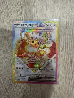Pokemon TCG Eevee EX 174 Prismatic Evolutions UPC Black Star Promo Card NM - Image 1