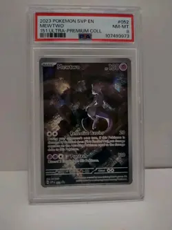 2023 Pokemon SVP EN-SV Black Star Promo Mewtwo #052 151 Ultra-Premium Coll PSA 8 - Image 1