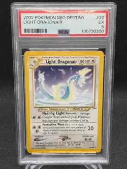 2002 Pokemon Neo Destiny LIGHT DRAGONAIR RARE #22/105 SP PSA 5! - Image 1