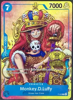 One Piece Card Game CCG TCG Monkey D Luffy P-043 2nd Anniversary Promo - Image 1