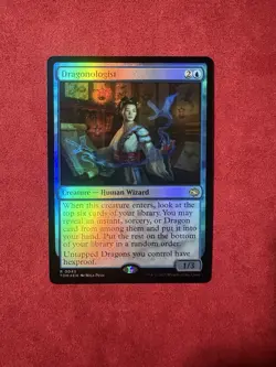 Dragonologist - Tarkir: Dragonstorm TDM Magic The Gathering MTG #42 Rare NM Foil - Image 1