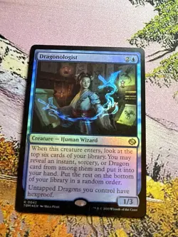 Dragonologist - FOIL - NM MTG TDM - Tarkir: Dragonstorm 0042 Rare - Image 2