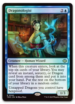 Dragonologist #42 (Foil) (NM) Tarkir Dragonstorm TDM Magic MTG - Image 1