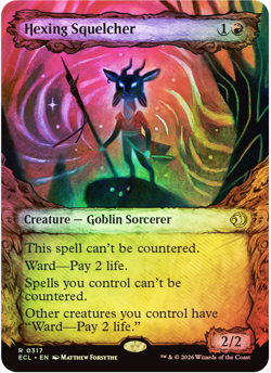 SHOWCASE HEXING SQUELCHER (FOIL) - Lorwyn Eclipsed NM #0317 317 - Preorder - Image 1