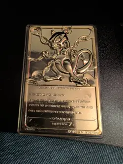 Mewtwo Pokemon 23k Gold Plated Trading Card 1999 Burger King - Image 4