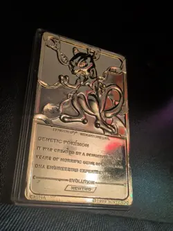 Mewtwo Pokemon 23k Gold Plated Trading Card 1999 Burger King - Image 5