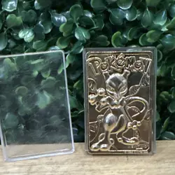 1999 Burger King Limited Edition Pokemon Trading Card 23K Gold Plated Mewtwo - Image 2