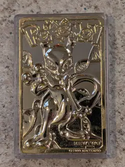 1999 Burger King Limited Edition Pokemon Trading Card 23K Gold Plated Mewtwo - Image 1