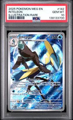 2025 POKEMON MEG EN-MEGA EVOLUTION ILLUSTRATION RARE #142 INTELEON PSA 10 - Image 1