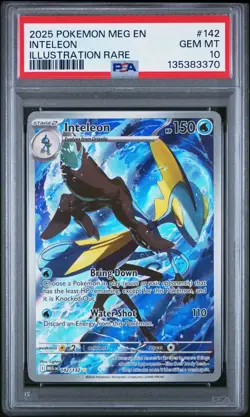 2025 POKEMON MEG EN-MEGA EVOLUTION ILLUSTRATION RARE #142 INTELEON PSA 10 - Image 1