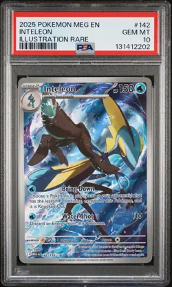 2025 POKEMON MEG EN-MEGA EVOLUTION ILLUSTRATION RARE #142 INTELEON PSA 10 - Image 1
