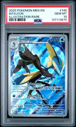 2025 POKEMON MEG EN-MEGA EVOLUTION ILLUSTRATION RARE #142 INTELEON PSA 10 - Image 1