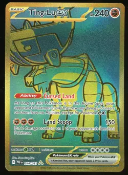 Pokemon TCG Ting-Lu EX Holo Hyper Rare Full Art Paldean Fates 244/091 NM - Image 1