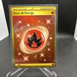 Basic Fire Energy 230/197 Three Gold Star Hyper Rare Holo Pokemon Card - Image 1