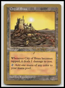 City of Brass (5ED) World Championship Decks Gold Border MTG Card - Image 1