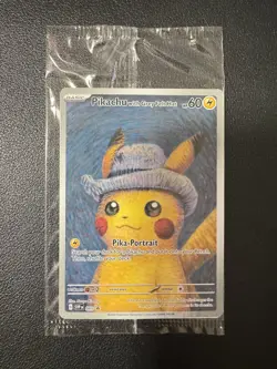 Pokemon x Van Gogh: Pikachu with Grey Felt Hat - 085 Promo Card - Sealed - Image 1