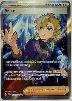 Pokemon TCG Briar Full Art Trainer Stellar Crown Ultra Rare Card 163/142 - Image 1