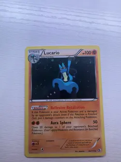 Pokemon TCG Lucario Legendary Treasures Holo Rare Card 80/113 - Image 1
