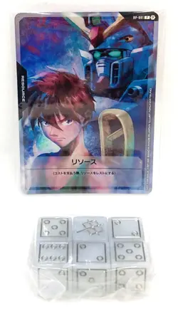 GUNDAM Card Game Beta Trial Heero Yuy Damage Counter Dice x 6 BANDAI NAMCO JAPAN - Image 1
