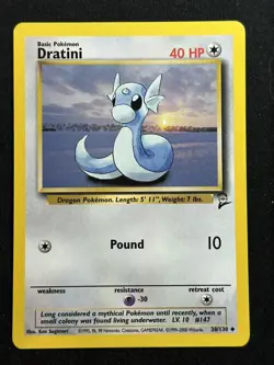 Dratini Base Set 2 038/130 Pokemon card NM - Image 1