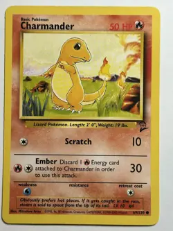 Charmander Base Set 2 069/130 MP-LP Pokemon Card - Image 1