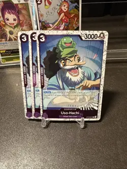 Uso-Hachi ST18-001 x3 Holo Foil Premium Collection PRB02 One Piece Card Game - Image 1