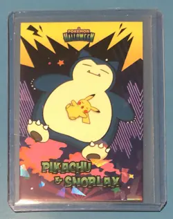 2024 Pokemon Card Database Halloween #087 Snorlax/Pikachu Cracked Ice Holo - Image 1