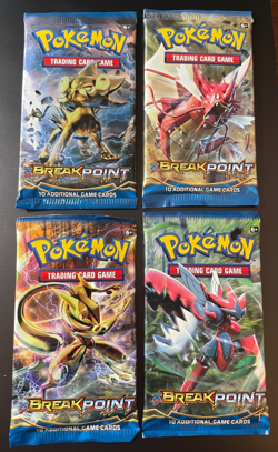 Lot of (4) POKEMON XY BREAKPOINT Sealed 10-Card BOOSTER PACKS (Art Set) - Image 1
