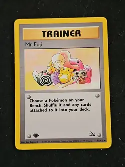 Mr. Fuji Fossil 58/62 1st Edition Regular Card LP Vintage - Image 1