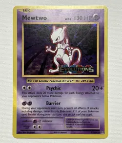 Mewtwo XY Evolutions Prerelease Holo Promo Card 51/108, NM- - Image 1
