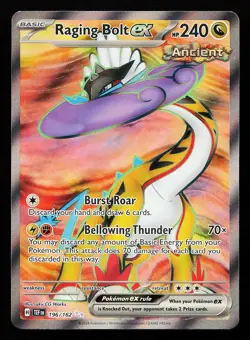 Raging Bolt ex 196/162 Ultra Rare Temporal Forces Pokemon Card - Image 1