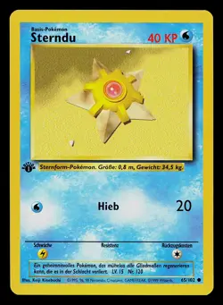 Pokemon Card - Staryu German 1st Edition Base Set 65/102 Common - Image 1