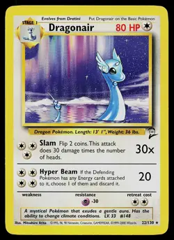 Pokemon Card - Dragonair Base Set 2 22/130 Rare - Image 1