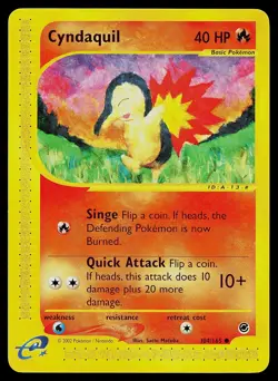 Pokemon Card - Cyndaquil Expedition 104/165 Non-Holo - Image 1