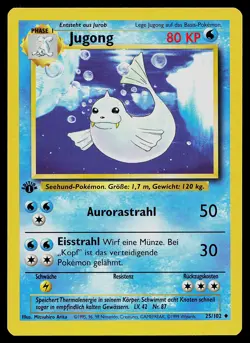 Pokemon Card - Dewgong GERMAN Base Set 25/102 Uncommon 1st Edition - Image 1