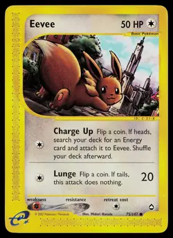 Pokemon Card - Eevee Aquapolis 75/147 Common - Image 1