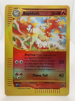 Rapidash 26/165 Reverse Holo Rare Expedition Pokemon Card 2002 WOTC - Image 1