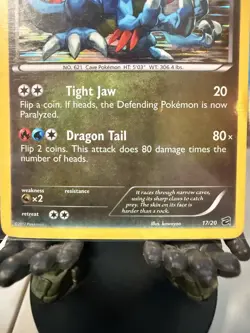 Pokemon Druddigon Card 110 HP Tight Jaw Dragon Tail 17/20 - Image 2