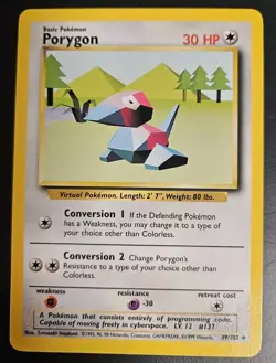 NM Near Mint Porygon 39/102 - Base Set Unlimited - WOTC - Pokemon Card - 1999 - Image 1