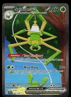 Pokemon Card - Spidops ex Scarlet & Violet Base Set 243/198 Holo SIR - Image 1
