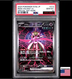 PSA 10 Iron Valiant ex SAR 213 sv8a Terastal Festival ex Japanese Pokemon Card - Image 1