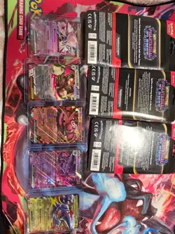 3 Pokemon Phantasmal Flames Booster Pack w promos and coins and 5 PFL Ex card NM - Image 2