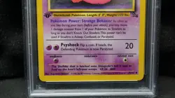 1999 Pokemon Fossil Slowbro 1st Edition 43/62 PSA 8 Mint Rare card Low Pop 377 - Image 3