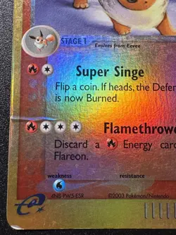 Flareon 5/100 EX Sandstorm e-Series Pokemon Card Reverse Holo Foil Rare HP - Image 5