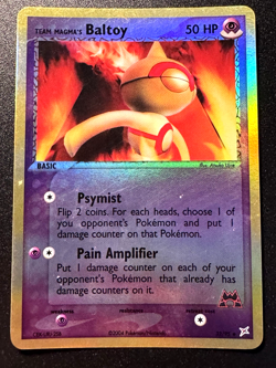 Team Magma's Baltoy 32/95 Magma vs Aqua Pokemon Card Reverse Holo Foil Rare MP - Image 1