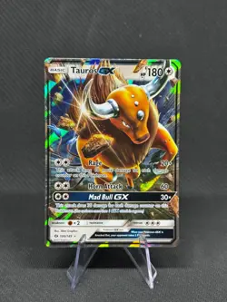 Tauros GX - 100/149 - Pokemon Sun & Moon Base Set Ultra Rare Card NM - Image 3