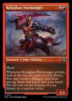 MTG MOM Aftermath - Kolaghan Warmonger (Etched Foil) - Image 1
